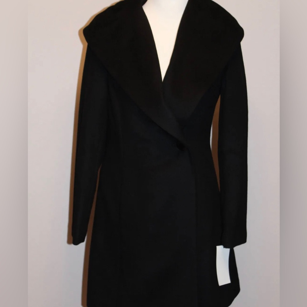 Trina Turk black cashmere coat